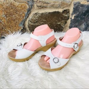 Dansko white ankle strap sandal size 40